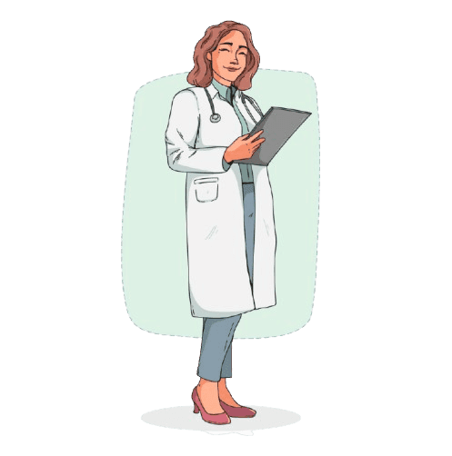 Veterinarian holding a clipboard